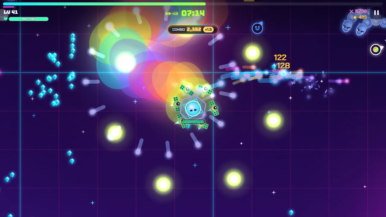 Playing Chroma Blitz in Neon Grid